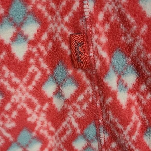 Woolrich Half-Zip Colwin Coral Printed Fleece Pullover Ladies Large Sweatshirt - Picture 6 of 8